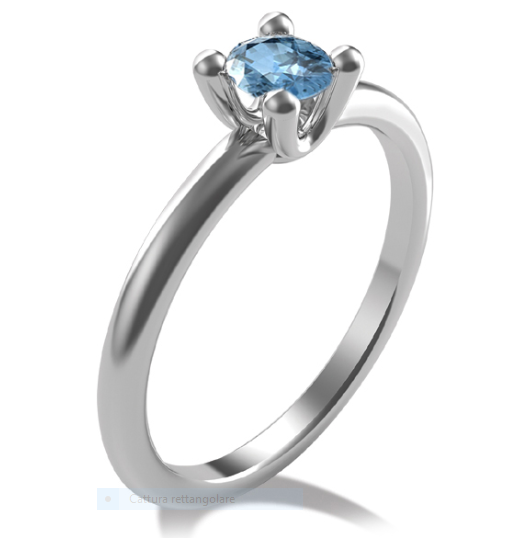 Anello Donna Gemoro AM198BIA Acquamarina Oro bianco